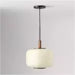 Drath Wabi Sabi Ribbed Paper Lantern Pendant Light