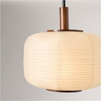 Drath Wabi Sabi Ribbed Paper Lantern Pendant Light Drath Wabi Sabi Ribbed Paper Lantern Pendant Light