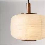Drath Wabi Sabi Ribbed Paper Lantern Pendant Light