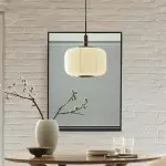 Drath Wabi Sabi Ribbed Paper Lantern Pendant Light