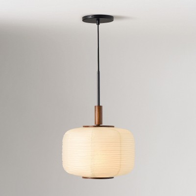 Drath Wabi Sabi Ribbed Paper Lantern Pendant Light Drath Wabi Sabi Ribbed Paper Lantern Pendant Light