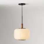Drath Wabi Sabi Ribbed Paper Lantern Pendant Light