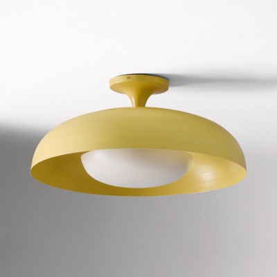 Angelica Modern Yellow Metal Round Ceiling Light Angelica Modern Yellow Metal Round Ceiling Light