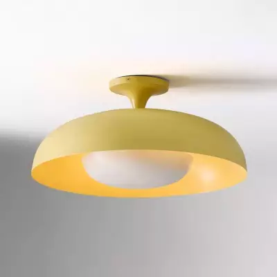 Angelica Modern Yellow Metal Round Ceiling Light Angelica Modern Yellow Metal Round Ceiling Light