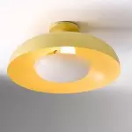 ‎Angelica Modern Yellow Metal Round Ceiling Light