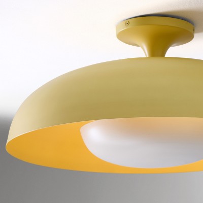 Angelica Modern Yellow Metal Round Ceiling Light Angelica Modern Yellow Metal Round Ceiling Light
