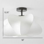 Jaxorix Wabi Sabi White Silkworm Cocoon Ceiling Light