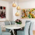 Klython 3 Light Brown Ribbed Glass Cluster Pendant Light