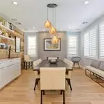 Klython 3 Light Brown Ribbed Glass Cluster Pendant Light