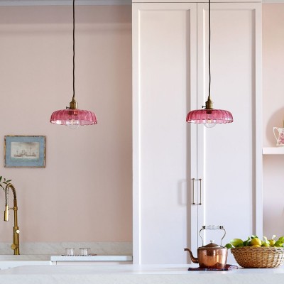 Oryndar Antique Cut Glass Bowl Pendant Light