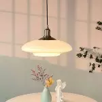 Vyndorix Farmhouse Hat Shaped Alabaster Pendant Light Vyndorix Farmhouse Hat Shaped Alabaster Pendant Light
