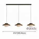 Uthar 3 Light Led Wood Color Round Pendant Light