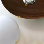 Uthar 3 Light Led Wood Color Round Pendant Light