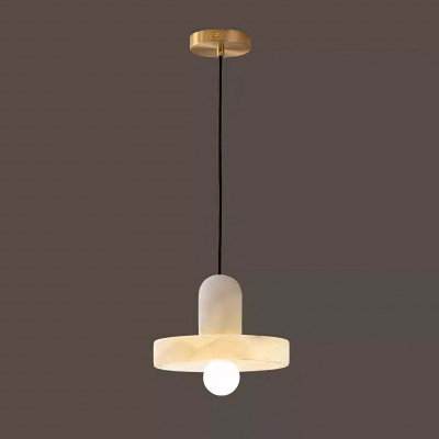 Vyndorix Farmhouse Hat Shaped Alabaster Pendant Light Vyndorix Farmhouse Hat Shaped Alabaster Pendant Light