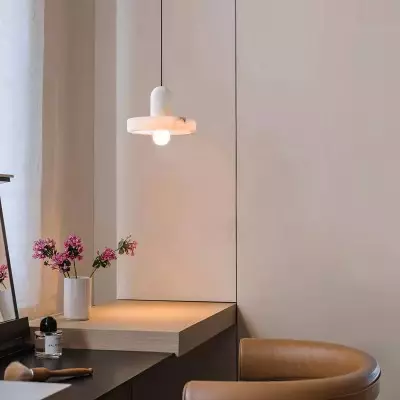 Vyndorix Farmhouse Hat Shaped Alabaster Pendant Light Vyndorix Farmhouse Hat Shaped Alabaster Pendant Light