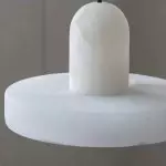 Vyndorix Farmhouse Hat Shaped Alabaster Pendant Light Vyndorix Farmhouse Hat Shaped Alabaster Pendant Light