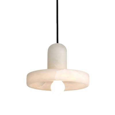 Vyndorix Farmhouse Hat Shaped Alabaster Pendant Light Vyndorix Farmhouse Hat Shaped Alabaster Pendant Light
