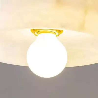 Vyndorix Farmhouse Hat Shaped Alabaster Pendant Light Vyndorix Farmhouse Hat Shaped Alabaster Pendant Light