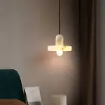 Vyndorix Farmhouse Hat Shaped Alabaster Pendant Light Vyndorix Farmhouse Hat Shaped Alabaster Pendant Light