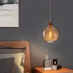 Zyren Modern Art Amber Glass Pendant Light Zyren Modern Art Amber Glass Pendant Light
