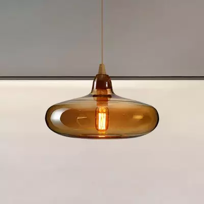 Zyren Modern Art Amber Glass Pendant Light Zyren Modern Art Amber Glass Pendant Light