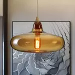 Zyren Modern Art Amber Glass Pendant Light Zyren Modern Art Amber Glass Pendant Light