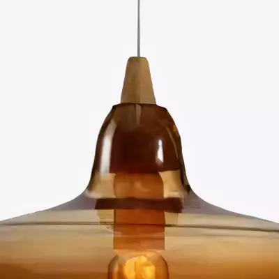 Zyren Modern Art Amber Glass Pendant Light Zyren Modern Art Amber Glass Pendant Light