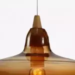 Zyren Modern Art Amber Glass Pendant Light Zyren Modern Art Amber Glass Pendant Light