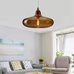 Zyren Modern Art Amber Glass Pendant Light Zyren Modern Art Amber Glass Pendant Light