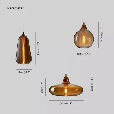 Zyren Modern Art Amber Glass Pendant Light Zyren Modern Art Amber Glass Pendant Light