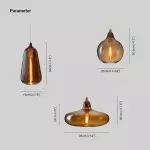 Zyren Modern Art Amber Glass Pendant Light Zyren Modern Art Amber Glass Pendant Light