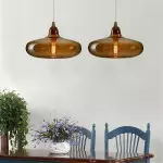 Zyren Modern Art Amber Glass Pendant Light Zyren Modern Art Amber Glass Pendant Light