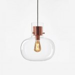 Dravon Minimalist Amber Glass Bottle Pendant Light