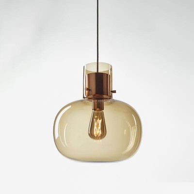 Dravon Minimalist Amber Glass Bottle Pendant Light Dravon Minimalist Amber Glass Bottle Pendant Light