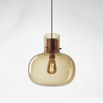 Dravon Minimalist Amber Glass Bottle Pendant Light Dravon Minimalist Amber Glass Bottle Pendant Light