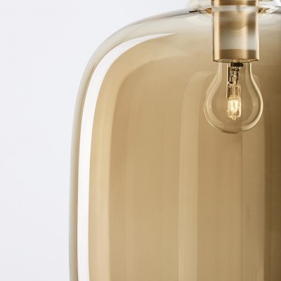 Dravon Minimalist Amber Glass Bottle Pendant Light Dravon Minimalist Amber Glass Bottle Pendant Light