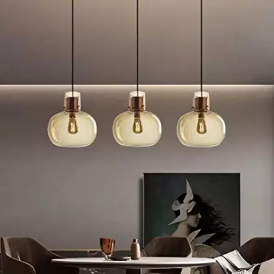 Dravon Minimalist Amber Glass Bottle Pendant Light Dravon Minimalist Amber Glass Bottle Pendant Light