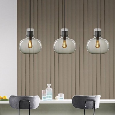 Dravon Minimalist Amber Glass Bottle Pendant Light Dravon Minimalist Amber Glass Bottle Pendant Light
