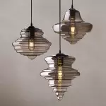 Helix Modern Glass Spool Pendant Light