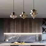 Helix Modern Glass Spool Pendant Light