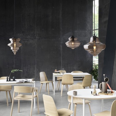 Helix Modern Glass Spool Pendant Light Helix Modern Glass Spool Pendant Light