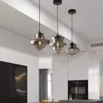 Helix Modern Glass Spool Pendant Light