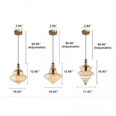 Helix Modern Glass Spool Pendant Light Helix Modern Glass Spool Pendant Light