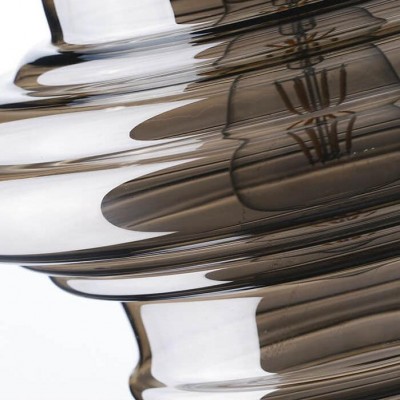Helix Modern Glass Spool Pendant Light Helix Modern Glass Spool Pendant Light