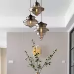 Helix Modern Glass Spool Pendant Light