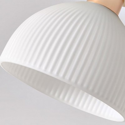 Omrix White Fluted Glass Single Semi Flush Mount Light Omrix White Fluted Glass Single Semi Flush Mount Light