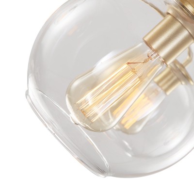 Kymar Mid Century 7-Lights Linear Cluster Globe Pendant Light Kymar Mid Century 7-Lights Linear Cluster Globe Pendant Light