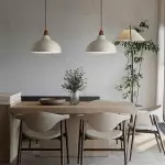 Zarek ‎Minimalist Walnut Wrought Iron Bowl Shaped Pendant Light