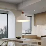 Zarek ‎Minimalist Walnut Wrought Iron Bowl Shaped Pendant Light