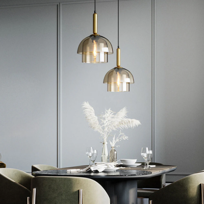 Loxis Multi Layer Dome Glass Pendant Light Loxis Multi Layer Dome Glass Pendant Light